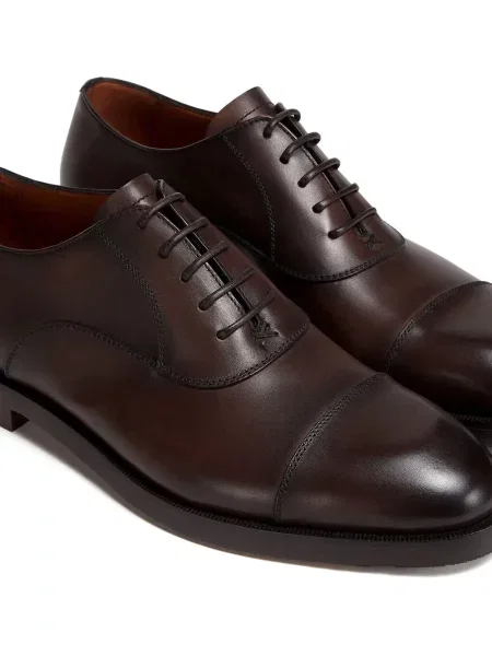 Δερμάτινος σκαρπίνια oxford Zegna καφέ