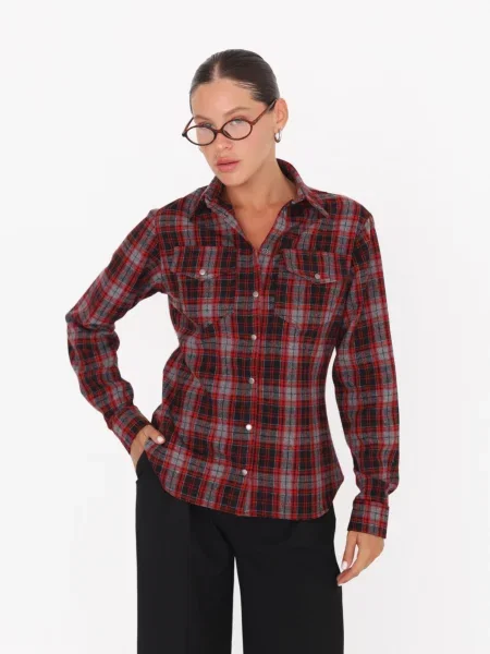 Сорочка Lilove фланель червоний