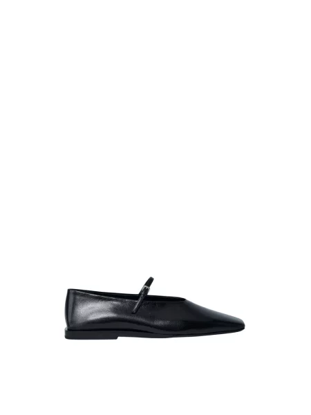 Balerinki Jil Sander skórzane czarne