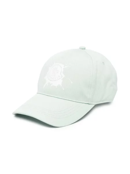 Czapka z daszkiem dziecięca Moncler Enfant zielona