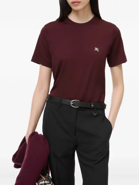 Tricou Burberry cu autograf roșu