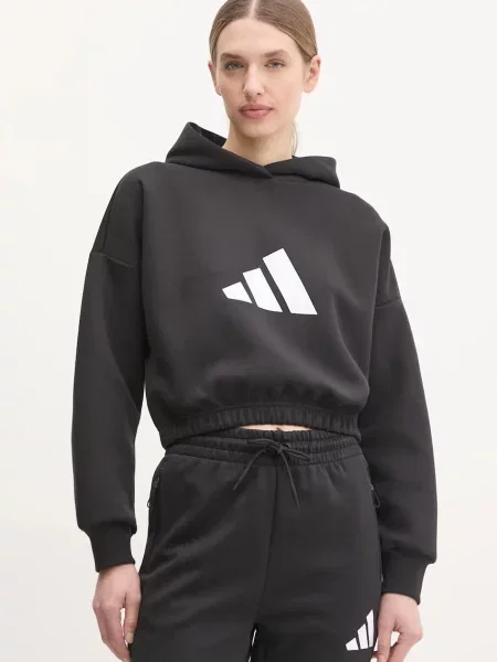 Bluză Adidas cu autograf negru