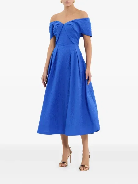 Rochie midi Rebecca Vallance până la genunchi de costum albastru