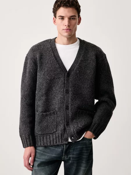 Levi's cardigan pentru bărbați cu amestec de lână MAMMOTH gri