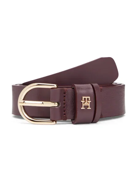 TOMMY HILFIGER Remen ESSENTIAL EFFORTLESS tamno crvena
