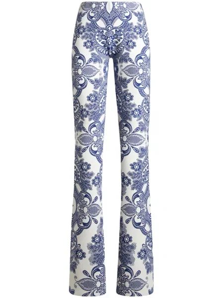 Pantaloni Etro tricotate alb