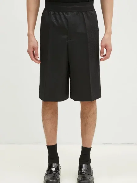 Sisley pantaloni scurți din lână Lwb Car Short.Tonal negru