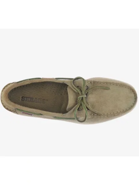 Półbuty Sebago skórzane zielone