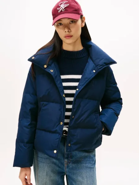 Tommy Hilfiger pehelydzseki sötétkék téli oversize kék