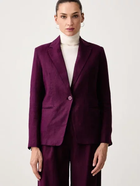 United Colors of Benetton sacou pentru femei din in violet