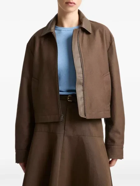 Gulerat geacă Vince din țesătură twill maro