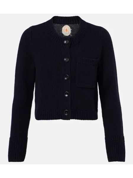 Cardigan Jardin Des Orangers de lână albastru