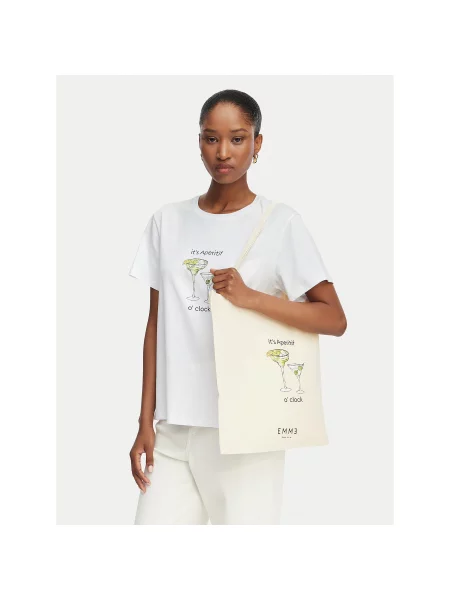 Marella Póló Emme by Marella Gola Krém Regular Fit