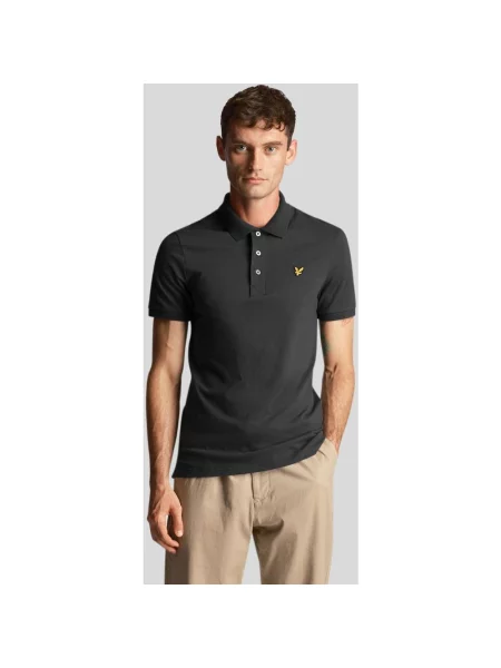 Koszulka polo Lyle & Scott Plain z krótkim rękawem XS czarny