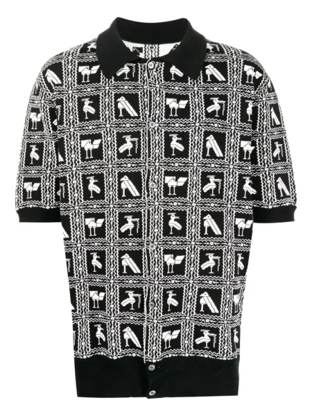 Къс риза 4sdesigns черно