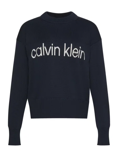 Calvin Klein Jeans Pulover bleumarin alb