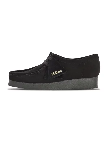 Półbuty Clarks zamszowe czarne