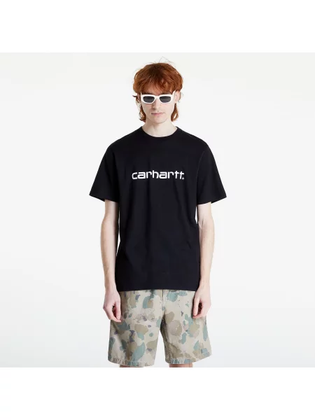 Carhartt WIP S/S Script T-Shirt Black/ White λευκό
