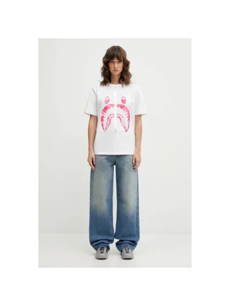A Bathing Ape t-shirt Camo Shark biała