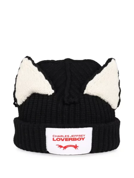 Pletena chunky kapa Charles Jeffrey Loverboy crna
