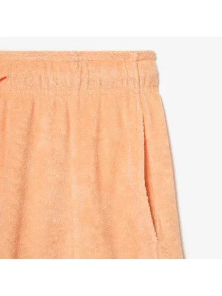 Lacoste Szorty Frotte Z Bawełny Organicznej Lacoste pomarańczowe