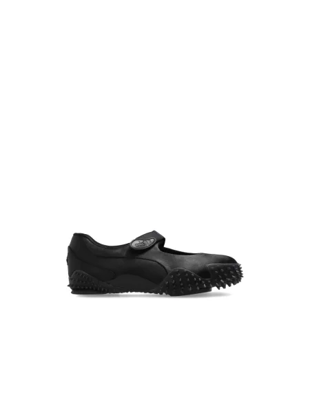 Satynowe sneakersy Puma czarne