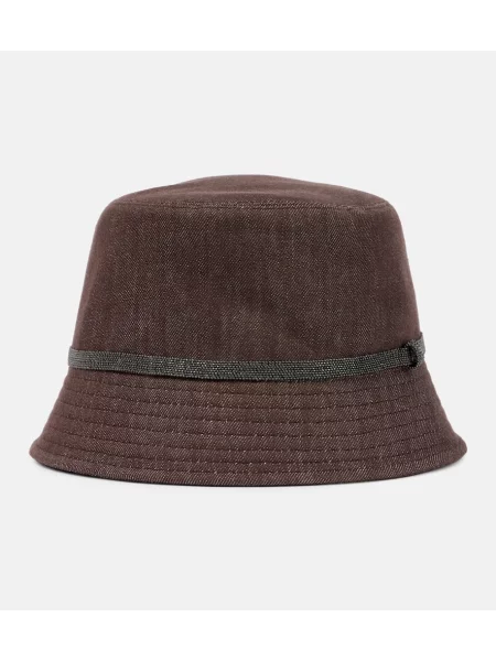 Šešir Brunello Cucinelli smeđa