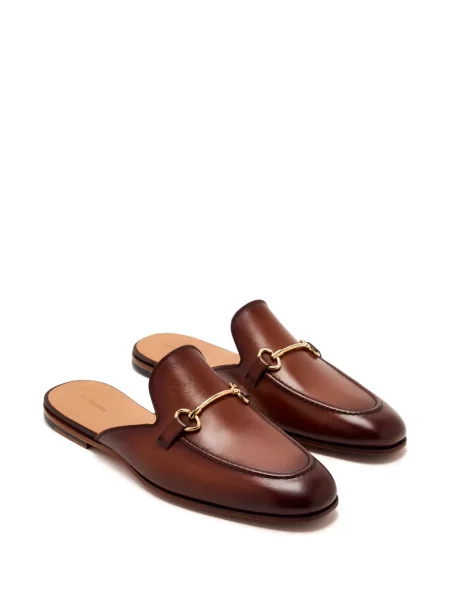 Papuci de casă Magnanni din piele maro