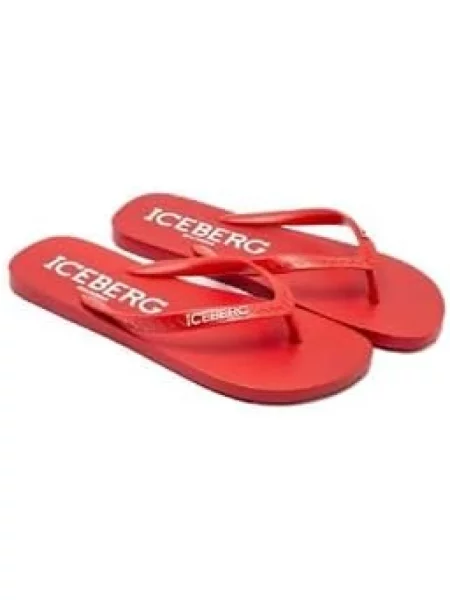 Klapki Iceberg z logo czerwone