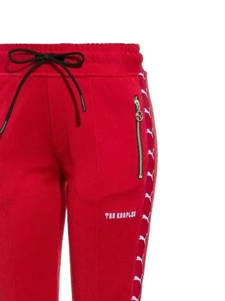 Pantaloni Puma cu imagine alergare roșu