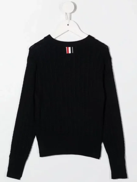 Sweter dziecięcy Thom Browne czarny