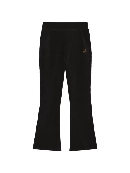 Pantaloni Izzue de catifea cord evazate negru