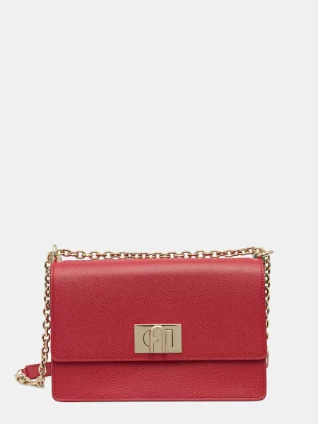 Geanta de piele Furla roșu