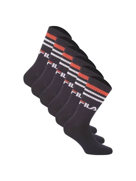 FILA Sportovní ponožky oranžová / červená / černá bílá