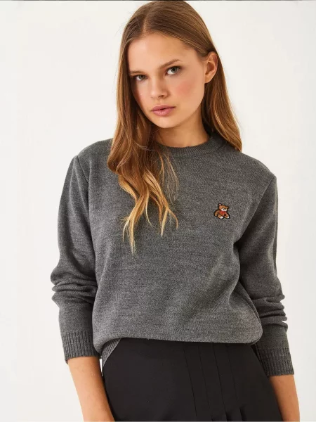 Bianco Lucci Svetr Pullover tmavě šedá