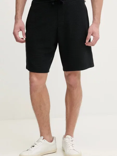 BOSS pantaloni scurți Rib Shorts negru