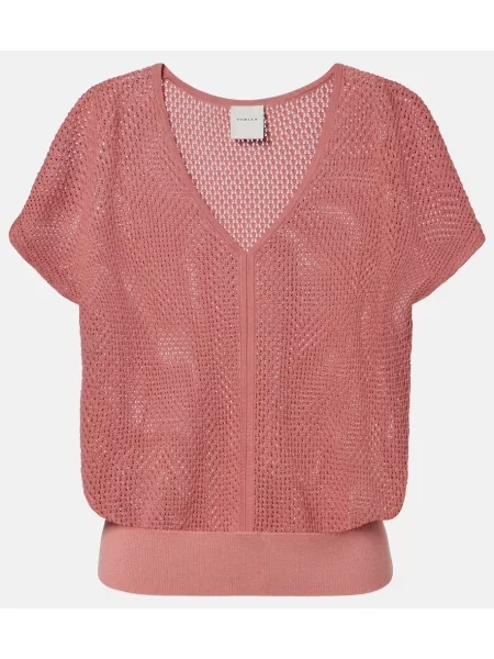 Top Varley tricotate roz