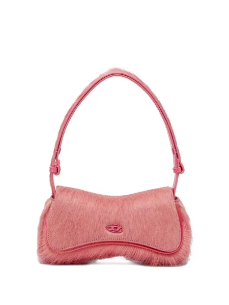 Geantă plic Diesel din piele roz