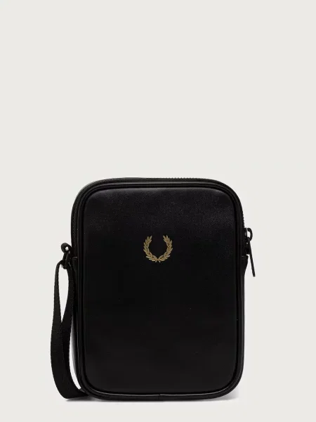 Fred Perry torbica usnjena črna