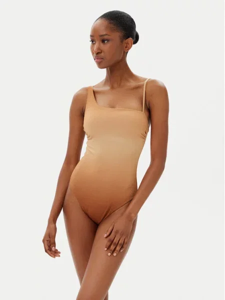 Jednodílné plavky Max Mara Beachwear oranžové