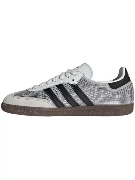 Adidas Originals Tenisky Samba Og S Ozdobnými Kamínky / světle šedá / černá bílá