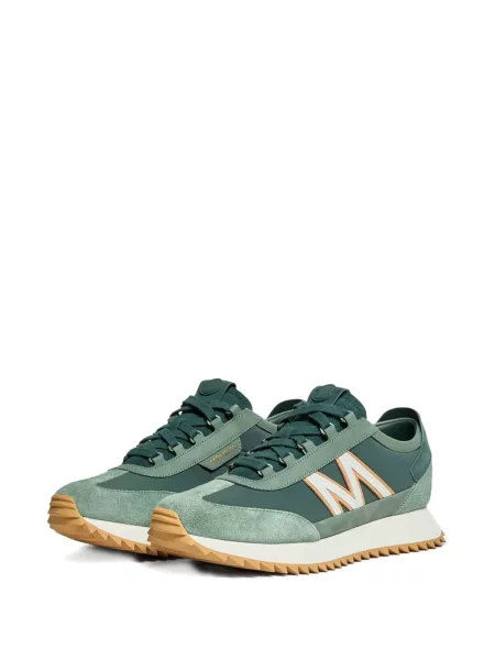 Sneakerși Moncler din piele de căprioară verde