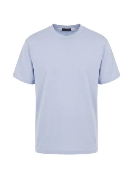 Tricou Prada cu decolteu rotund cu autograf albastru