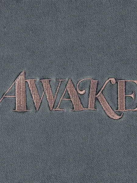 Hanorac cu glugă Awake Ny cu broderie gri