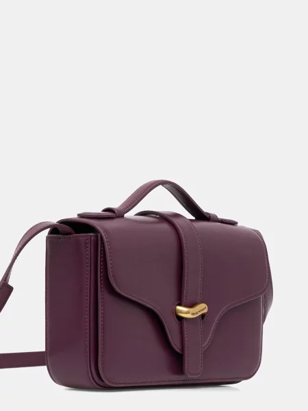Emporio Armani crossbody kabelka dámska kožená fialová