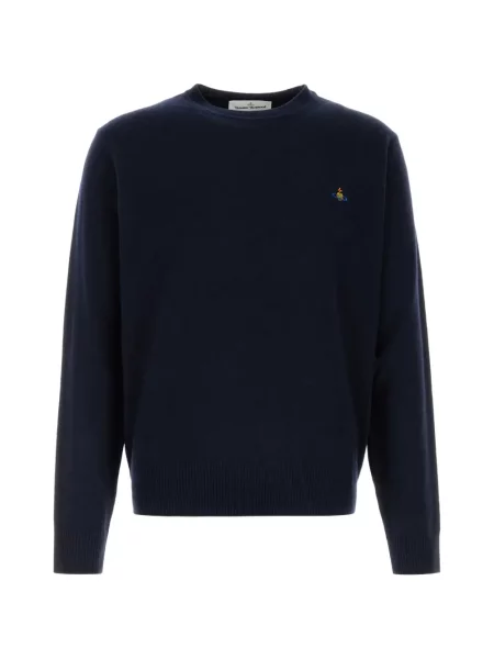 Pulover Vivienne Westwood cu decolteu rotund albastru