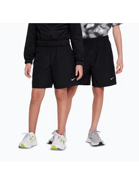 Pantaloni scurți de antrenament pentru copii Nike Dri-Fit Multi black/white alb