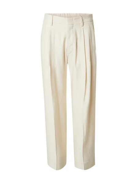 Chino Kalhoty Kay Relaxed Fit S Lnem béžová