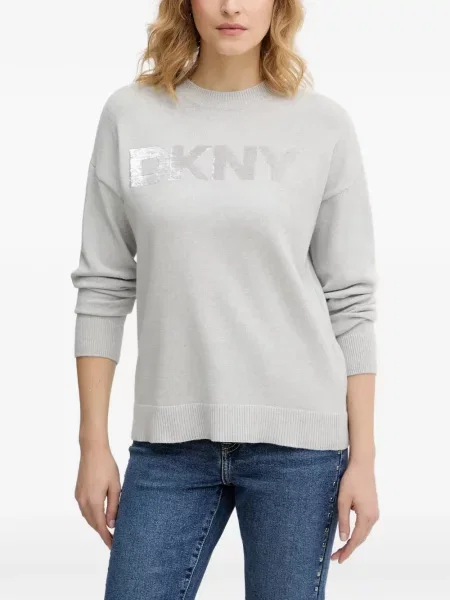 Pulover Dkny cu paiete gri