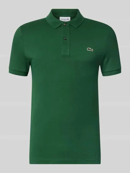 Koszulka polo o kroju slim fit z czystej bawełny Lacoste zielona